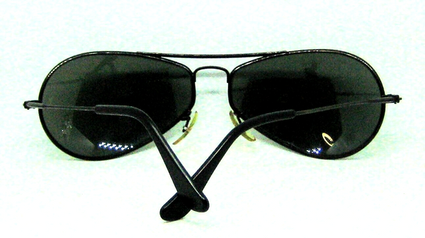 Ray-Ban USA 1980s Vintage B&L Aviator Air Boss G-15 Black Mint Sunglasses & Case
