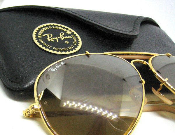 Ray-Ban USA Vintage 80s B&L *NOS The General RB-50 Aviator Rare 62mm Sunglasses