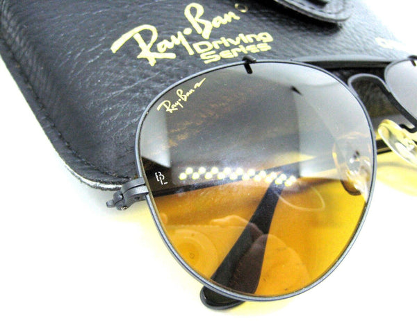 Ray-Ban USA B&L NOS Aviator Chromax 58mm 4-Driving Matte Black New Sunglasses