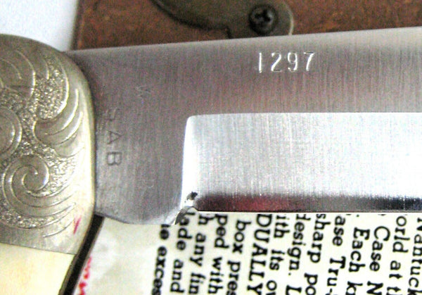 Case XX USA 1980 NOS W165 SS SAB Scrimshawed Bone Moby Dick Nantucket Ride Knife