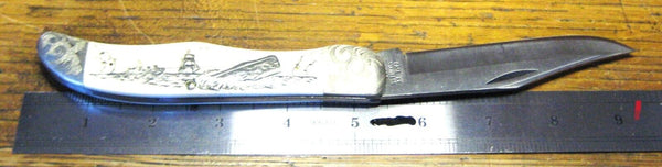Case XX USA 1980 NOS W165 SS SAB Scrimshawed Bone Moby Dick Nantucket Ride Knife
