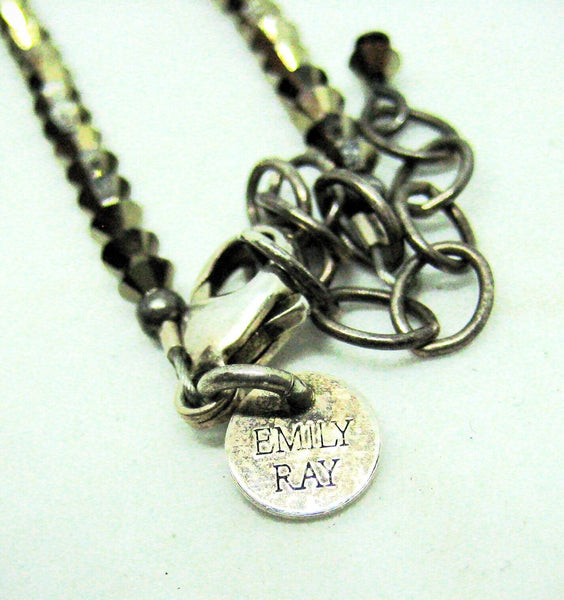 Vintage Sterling Silver Necklace Ceramic Inlaid on Mesh Hart w/ Resin 18" Chain