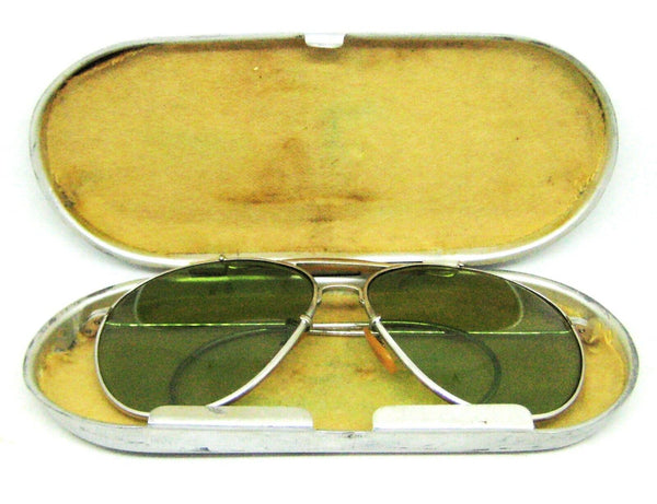 Vintage Ray-Ban USA B&L Aviator 1940s WWII USAAF USN AN6531 Mint Sunglasses+Case