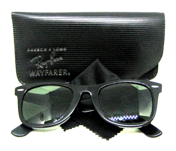 Ray-Ban USA Vintage B&L 1970S Wayfarer Ebony 5022 Nr.Mint Sunglasses & Case