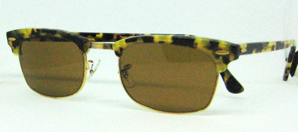 Vintage B&L Ray Ban USA B-15 Tortoise Square Antique Clubmaster W1483 Sunglasses