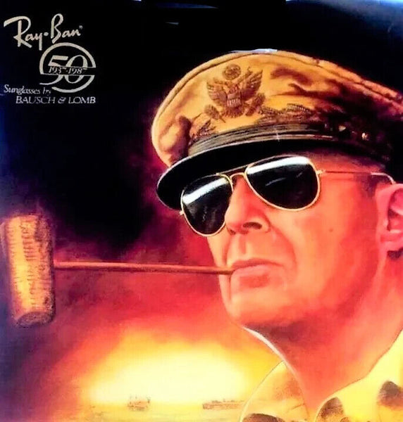 Ray-Ban USA Vintage 80s B&L *NOS The General RB-50 Aviator Rare 62mm Sunglasses