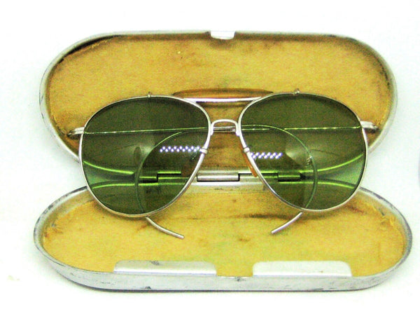 Vintage Ray-Ban USA B&L Aviator 1940s WWII USAAF USN AN6531 Mint Sunglasses+Case