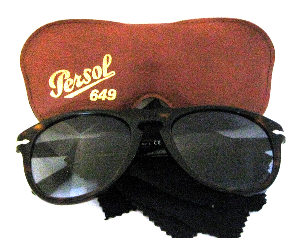 Persol NOS Vintage  Azure Top Gradient Lenses 649 Havana New w/case Sunglasses
