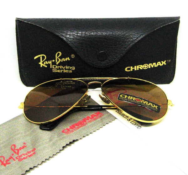 Ray-Ban USA Vintage 90s B&L Aviator Chromax 62mm For Driving GP Mint Sunglasses