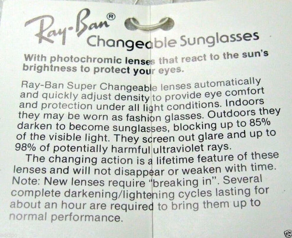 Ray-Ban USA Vintage NOS 60s B&L Aviator Caravan Blue Changeable Photo Sunglasses