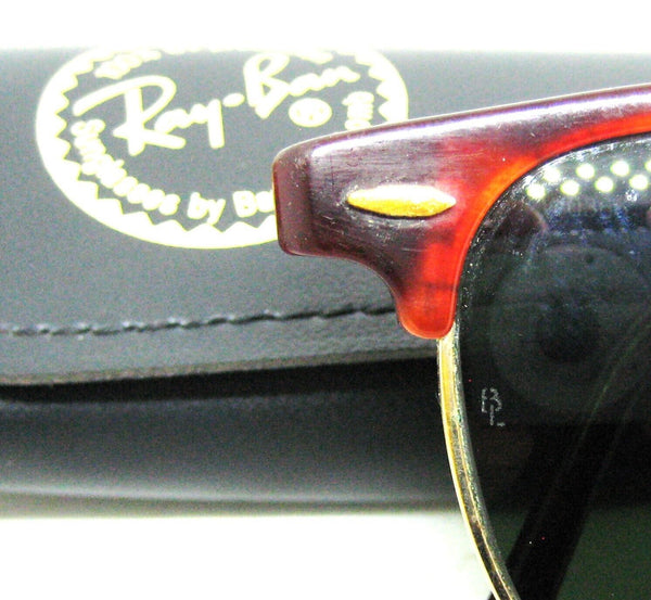 Ray-Ban USA 1980s Vintage B&L Wayfarer Clubmaster W0366 Tortoise Mint Sunglasses