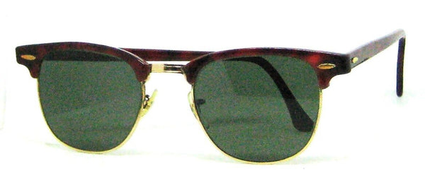 Ray-Ban USA 1980s Vintage B&L Wayfarer Clubmaster W0366 Tortoise Mint Sunglasses
