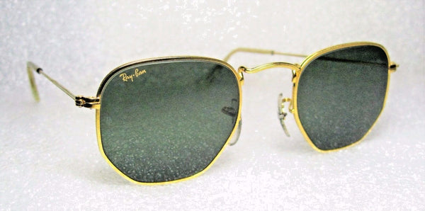 RAY-BAN *NOS VINTAGE B&L HEXAGON CLASSIC METALS ARISTA 24K W0980 *NEW SUNGLASSES - Vintage Sunglasses