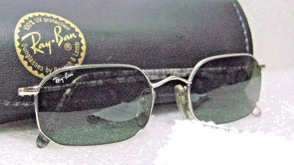 VINTAGE *NOS RAY-BAN B&L "Slim Line" W2648 SilverMarble & Chrome *NEW SUNGLASSES - Vintage Sunglasses