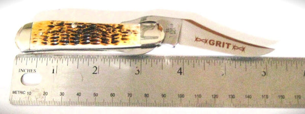 John Wayne Knife Case USA Russlock 07518 Barb Wire Bolster 2011 Duke! & sheath