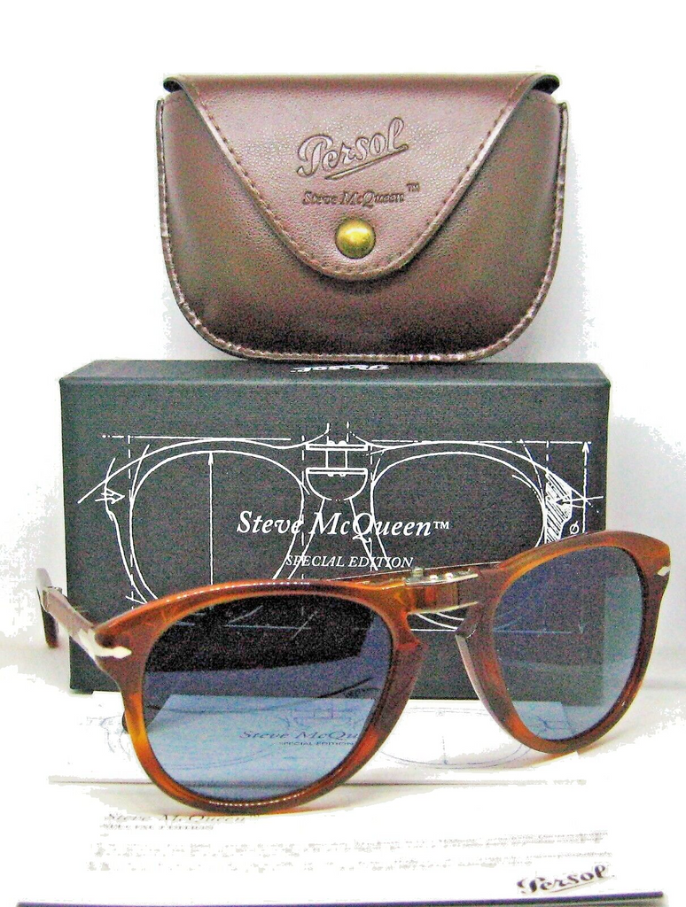 Persol NOS Steve McQueen Vintage 714SM Polarized Havana New In Box Sunglasses