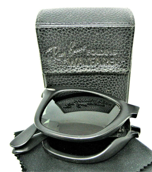 Ray-Ban USA Vintage B&L Folding Wayfarer W0670 Matte Ebony 5022 Xlnt Sunglasses