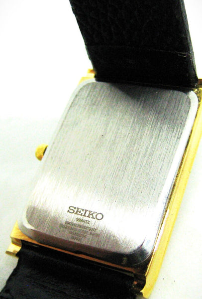 Seiko Quartz Slim Men's Wrist Watch Roman Dial New Battery Japan Made Mint