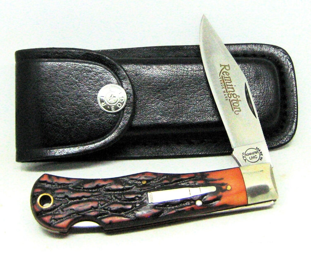 Vintage 1990 NOS Remington UMC USA R1306 Big Tracker Bullet Knife NewInBox-Sheth