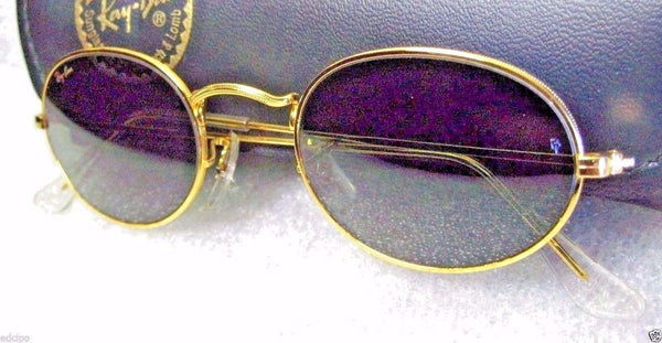 Ray-Ban USA NOS Vintage B&L Oval Lennon Styl W0976 Classic Metals New Sunglasses - Vintage Sunglasses