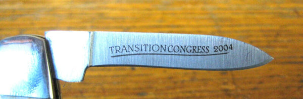 New USA BEAR & SONS MGC 2004 Transition Congress 2Blade Stag Handle Pocket Knife