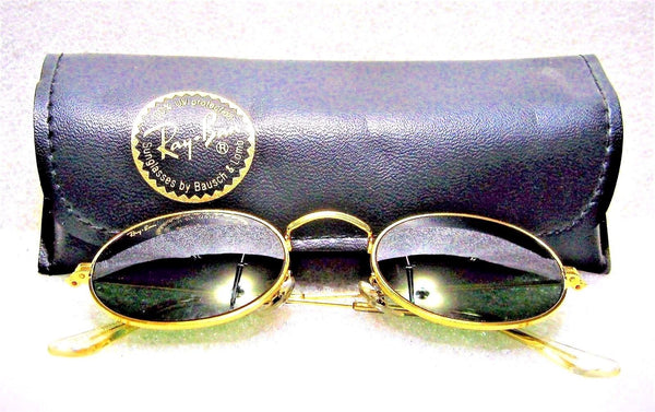 Ray-Ban USA NOS Vintage B&L Oval Lennon Styl W0976 Classic Metals New Sunglasses - Vintage Sunglasses