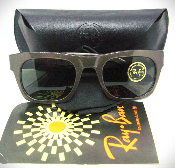 Ray-Ban NOS USA Vintage B&L 60s Plainsman Wayfarer SpaceGray New Rare Sunglasses