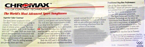 Ray-Ban USA Vintage NOS B&L Ultra Zenus Chromax Precious Metals New Sunglasses