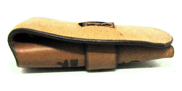 John Wayne Case Knife USA Natural Curly Oak 10703 Smooth Trapper Duke! & sheath