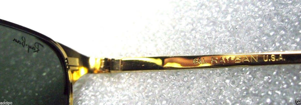 Ray-Ban USA NOS Vintage B&L W0386 Classic Metals Signet 24kGP G15 New Sunglasses - Vintage Sunglasses