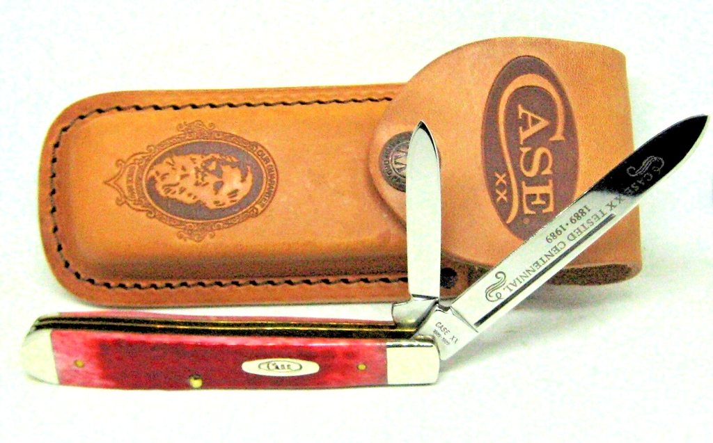 CASE XX USA 1889-1989 Centennial R62019SS Red Bone NIB English Jack Knife 02652