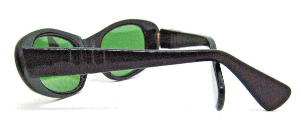 Persol Ratti Meflecto Vintage Cateye 70s Brevette Gloss Black NOS Sunglasses