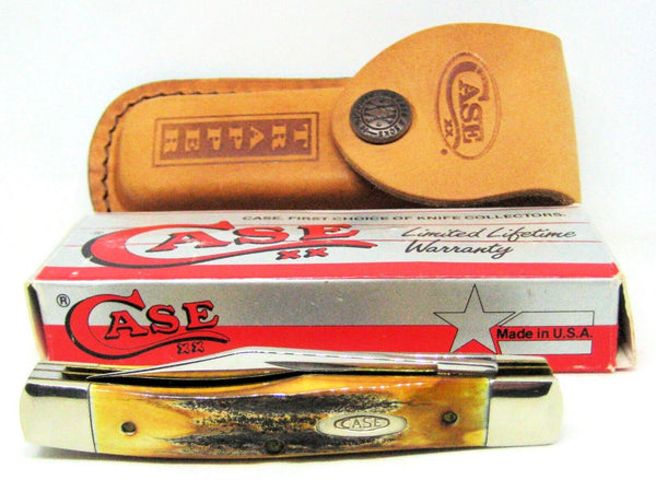 Case XX USA 52032 Double Blade Stockman NOS Pocket Knife w/Stag Handle 4-Dot New