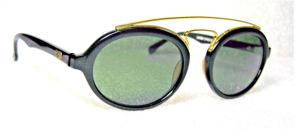 Ray-Ban USA Vintage NOS B&L Gatsby Style 6 Ebony-Gold W0940 New Sunglasses &Case - Vintage Sunglasses