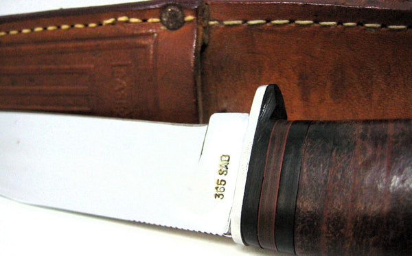 Case XX USA 385 Hunter Fixed Mirror Blade, Leather Handle Mint Knife & Sheath