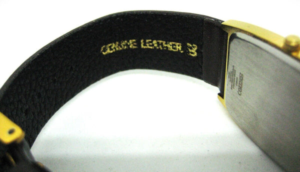 Seiko Quartz Slim Oval Men's Wrist Watch Simple Dial New Battery Japan Made Mint