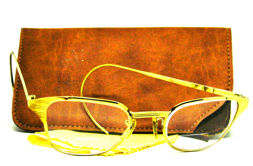 Ray-Ban USA Vintage 50s B&L Signet 12kGF Classic Metals Sunglasses Frame & Case