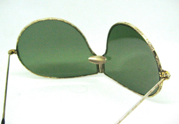 Antique early 1900s Biker folding sunglasses AO?+Ray-Ban USA Bausch & Lomb Case