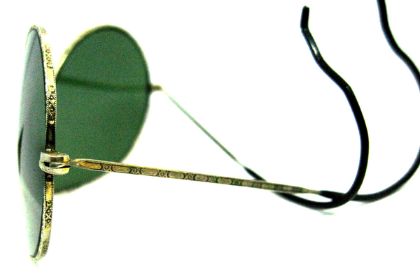 Antique early 1900s Biker folding sunglasses AO?+Ray-Ban USA Bausch & Lomb Case