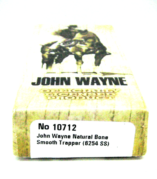 John Wayne Knife Case XX USA folding 10712 Natural Bone Smooth Trapper & sheath