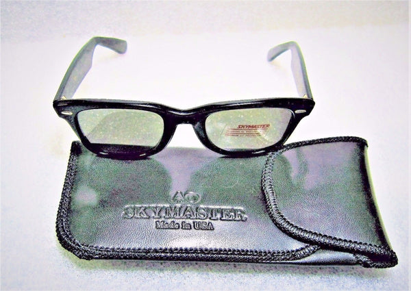 American Optical NOS Vintage Rare Wayfarer Skymaster Blues 50mm New Sunglasses - Vintage Sunglasses