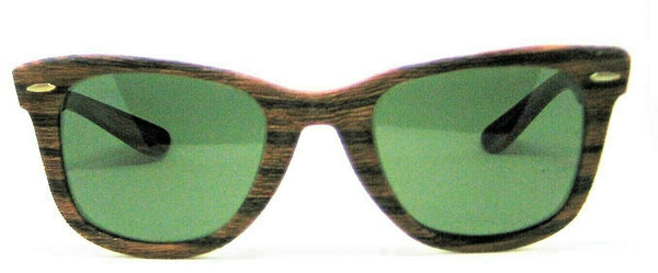 Ray-Ban USA NOS Vintage B&L Rare Wayfarer Teak-Wood Woody 5022 Mint Sunglasses - Vintage Sunglasses