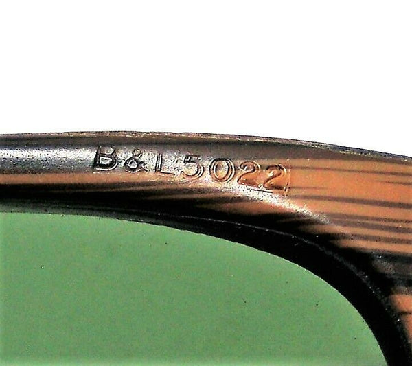 Ray-Ban USA NOS Vintage B&L Rare Wayfarer Teak-Wood Woody 5022 Mint Sunglasses - Vintage Sunglasses