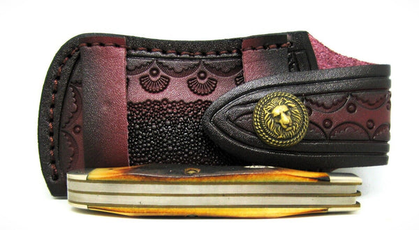 NOS Cripple Creek Bob Cargill USA Vintage 1985 stag slim trapper Rare 1 of 24