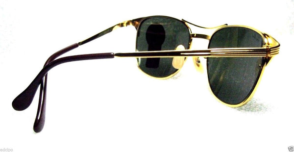 Ray-Ban USA NOS Vintage B&L W0386 Classic Metals Signet 24kGP G15 New Sunglasses - Vintage Sunglasses