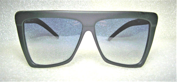 Laura Biagiotti "Gruau" Vintage 80s *NOS BlueTop Gradient Matte Black Sunglasses - Vintage Sunglasses