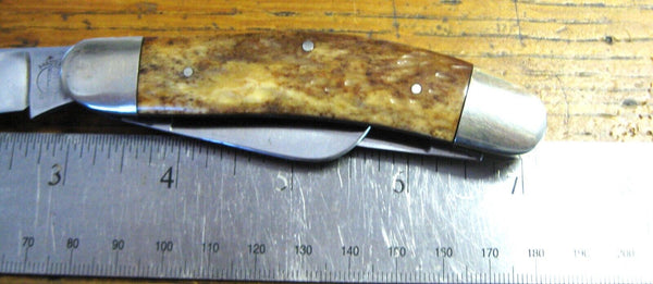 Remington UMC M-105 USA Sowbelly Knife 3 Blade Bone Handles Mint with Sheath