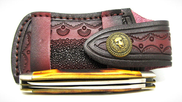 NOS Cripple Creek Bob Cargill USA Vintage 1985 stag slim trapper Rare 1 of 24