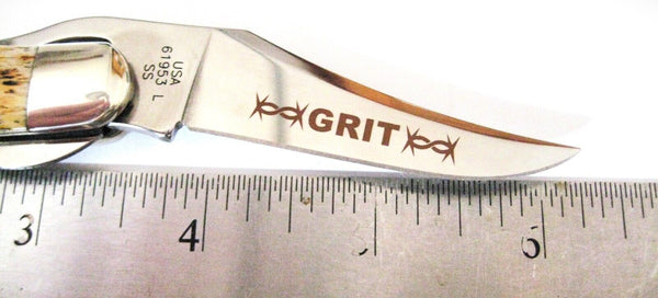 John Wayne Knife Case USA Russlock 07518 Barb Wire Bolster 2011 Duke! & sheath