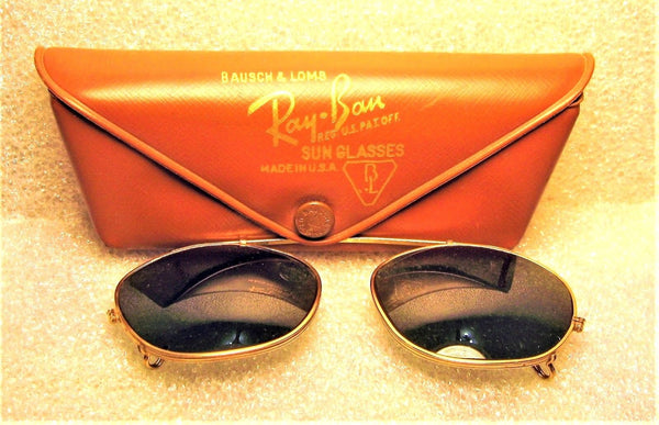 Vintage Ray-Ban USA 1950s Bausch & Lomb Rare "Clip-on" 48 *Nr.Mint Sunglasses - Vintage Sunglasses